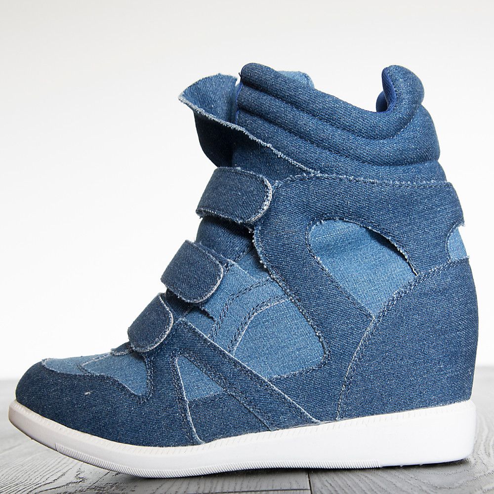 SOLE VIE Overland Wedge Sneaker Denim overland/blue jean PLNDR