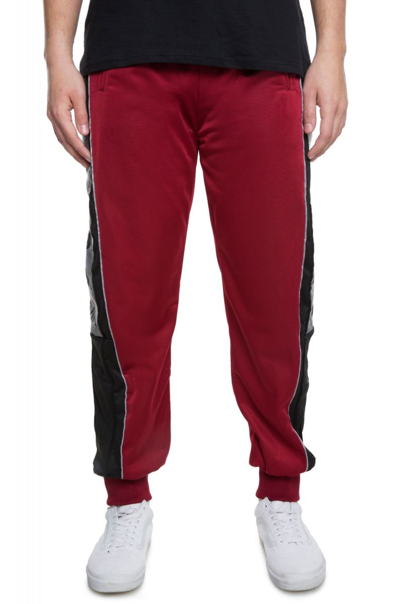 KAPPA The 222 Banda 10 Alen Pants in Red Bordeaux and Black 3031IM0-RBB ...