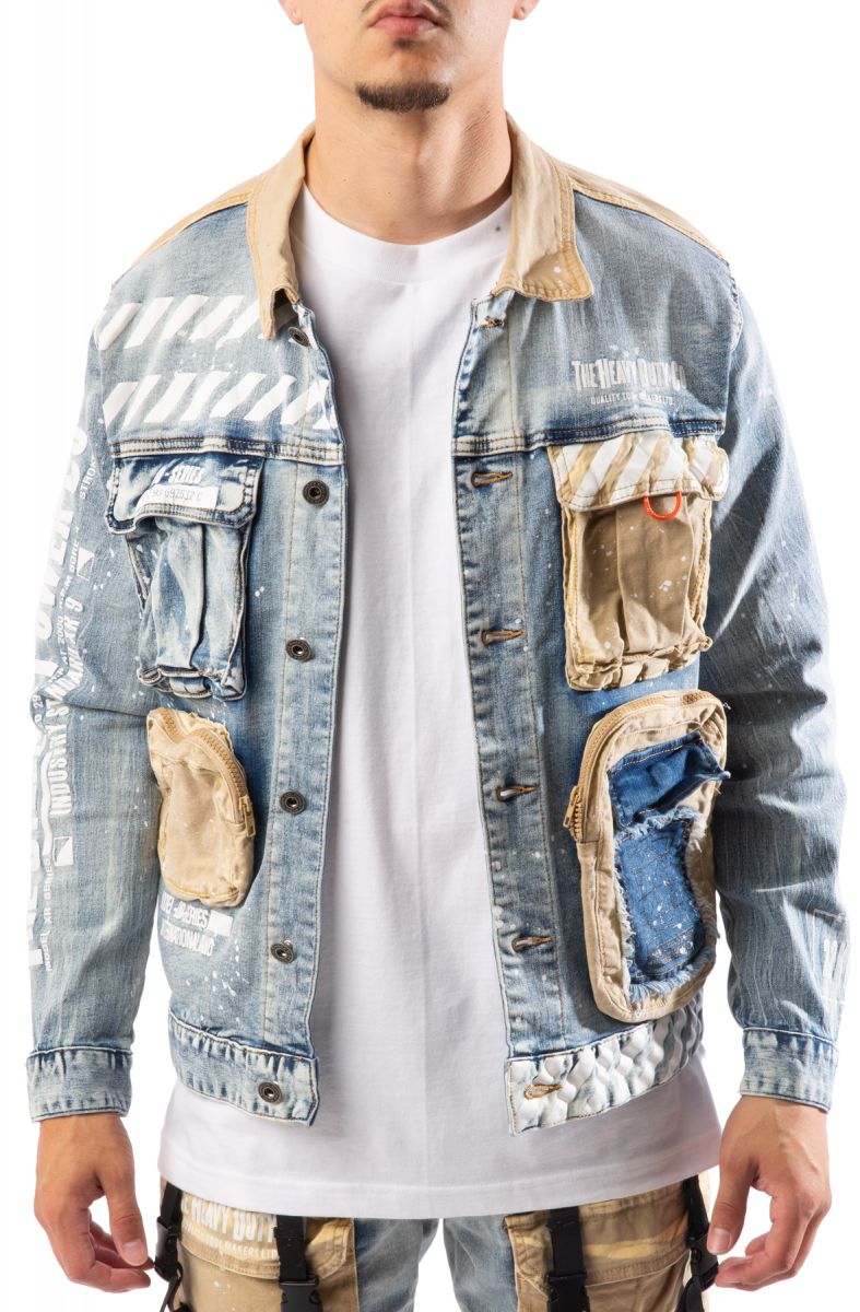 gray cargo jacket