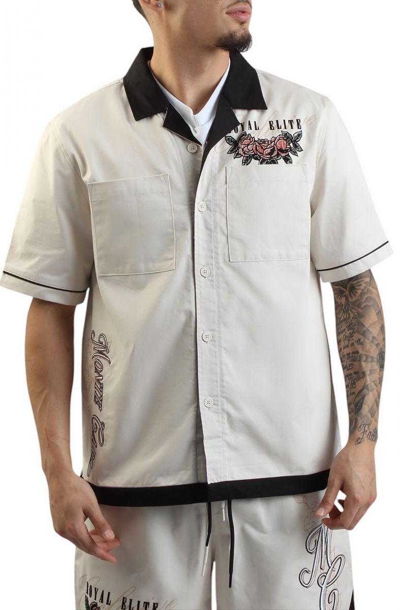 Inspirations marinesaupointdecroixヴェロニク SMOKE RISE Monte Carlo Camp Shirt WH25184SKZ-BLK - Karmaloop