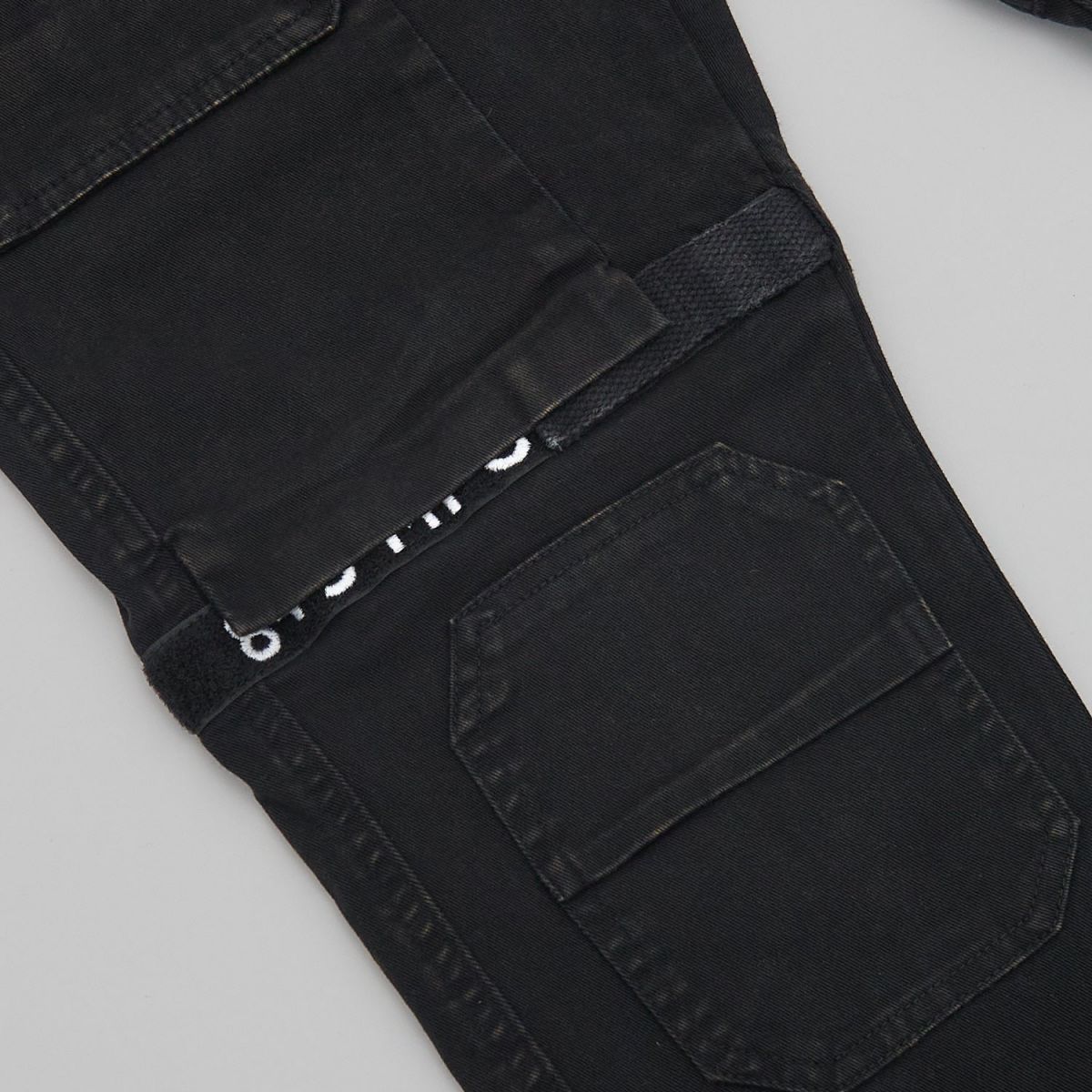 8&9 CLOTHING Strapped Up Slim Utility Pant Vintage Washed Grey  PSTVTGGRY-BLACK - Karmaloop