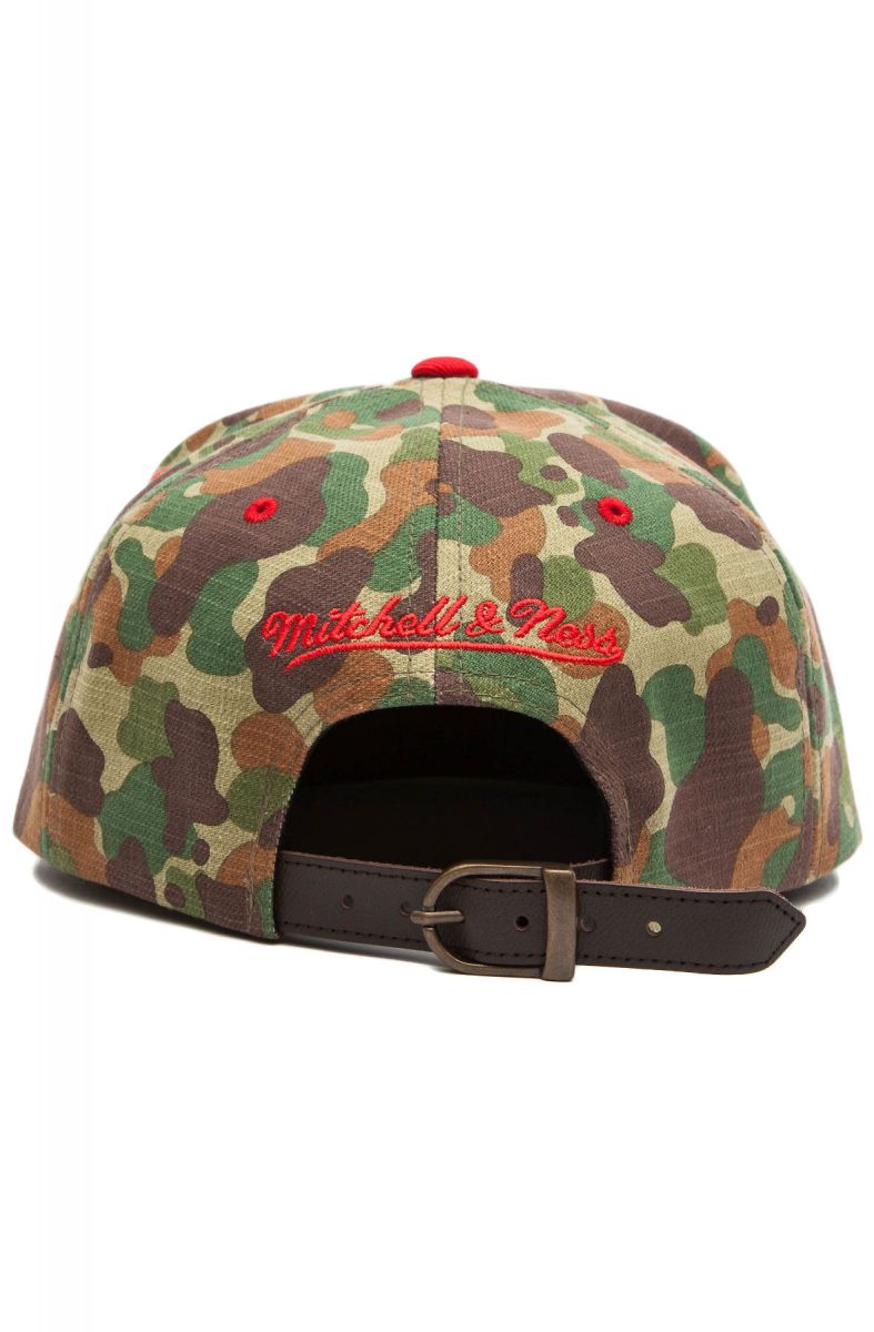 Mitchell & Ness Camo Brim Bulls Pet Heren - One Size zwart