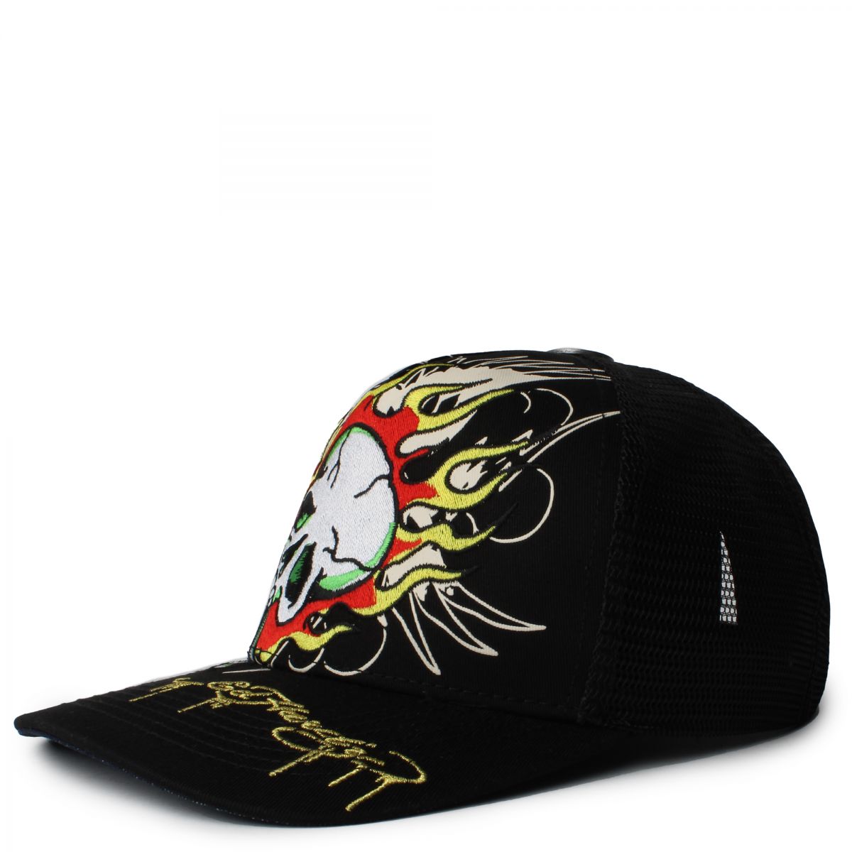 ED HARDY Fire Skull Trucker Hat EHH0001-33 - Karmaloop