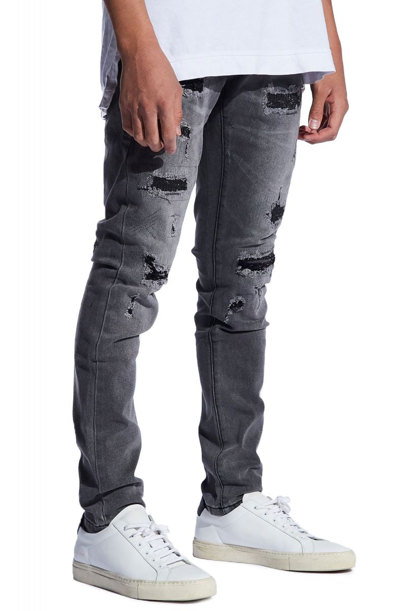 EMBELLISH Goodwin Denim in Grey EMBSU119-105 - Karmaloop