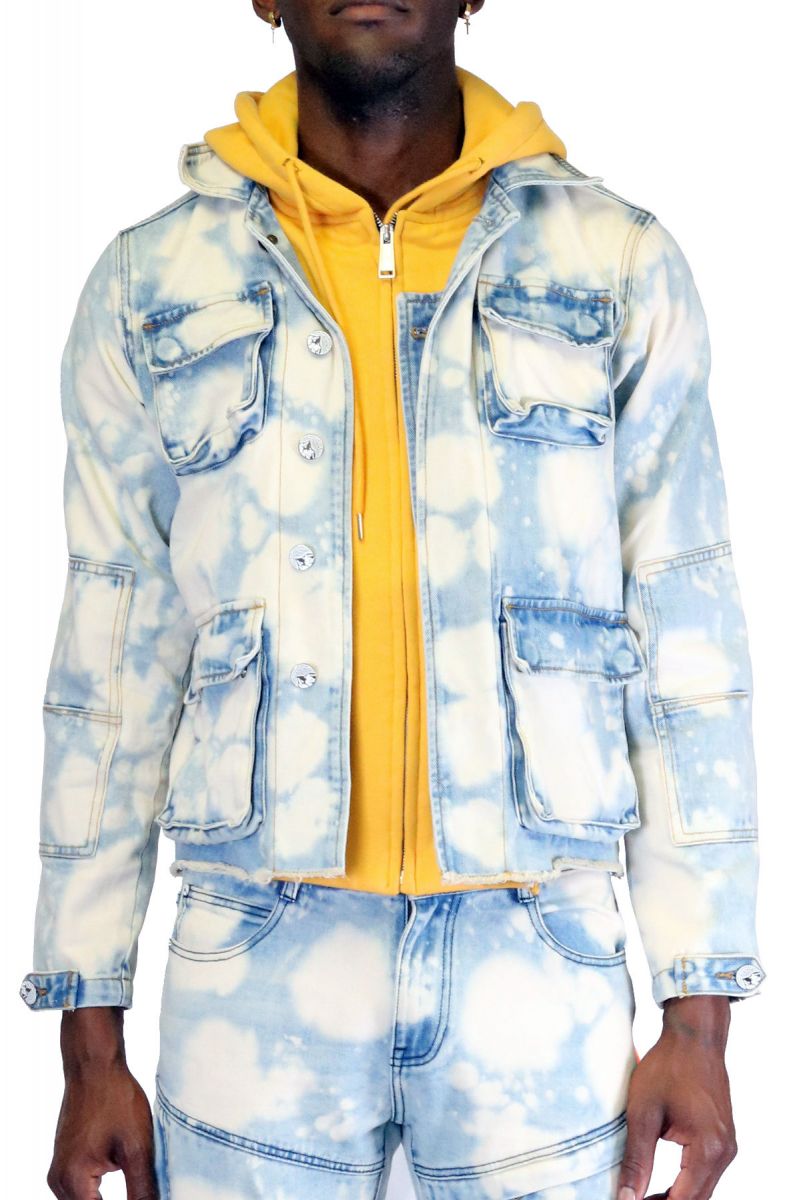 denim jacket with hoodie attached