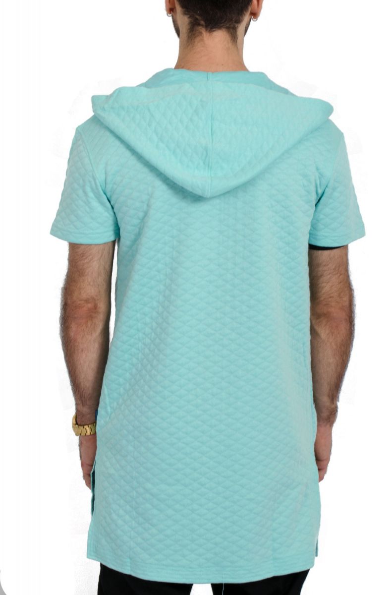 elongated short sleeve hoodie