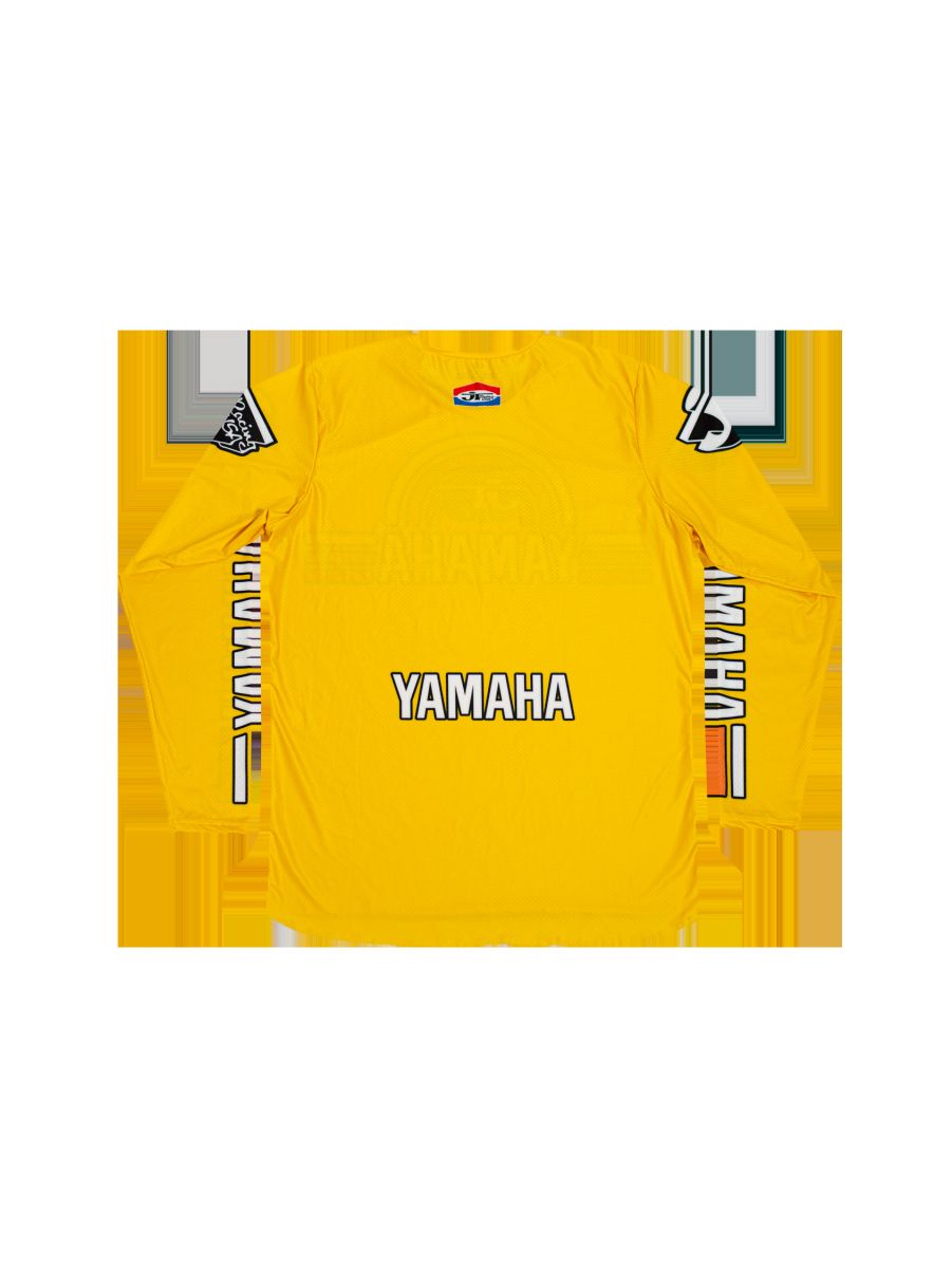 Maillot Yamaha Vintage Années 70 – Jaune, Taille S, Rayures Enduro (NOS)
