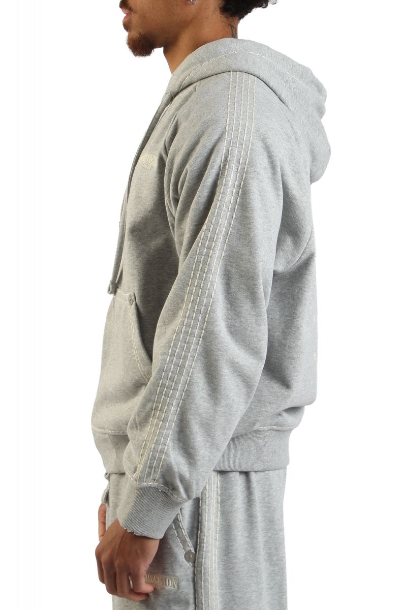 TRUE RELIGION Super T Boxy Zip-Up Hoodie 110154-1501 - Karmaloop