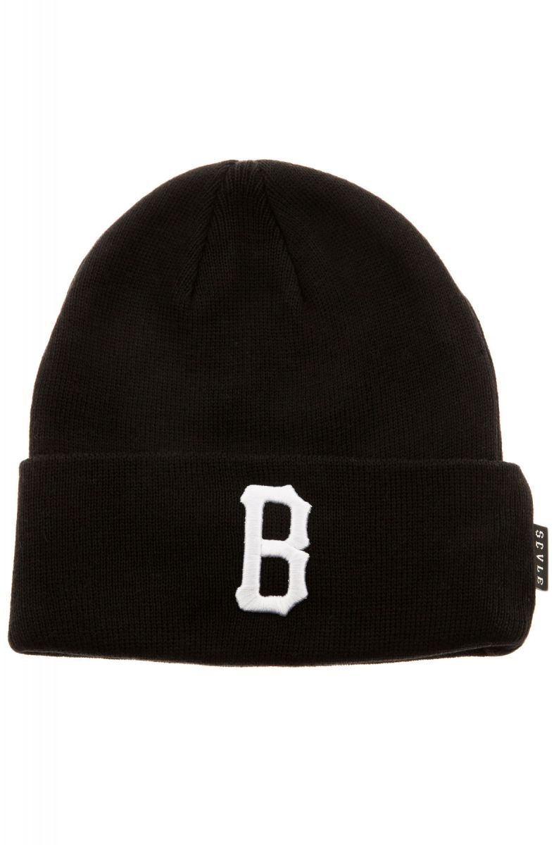 black scale beanie