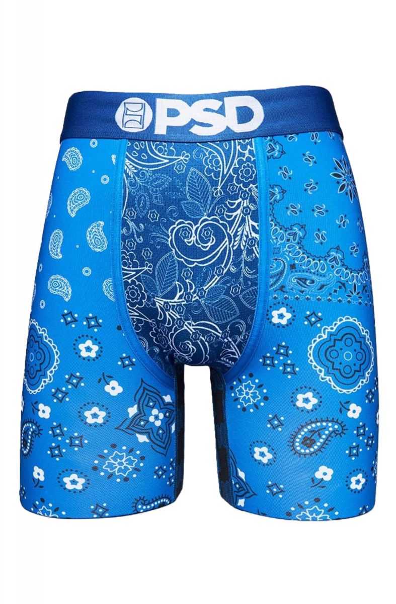 PSD UNDERWEAR Hype Blue Bandana Boxer Briefs 121180012 - Karmaloop