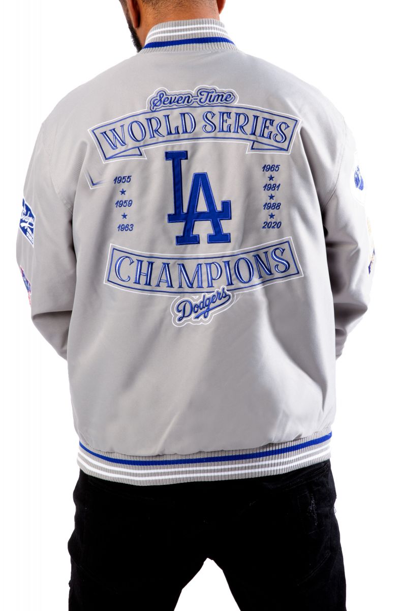 Los Angeles Dodgers JH Design 2020 World Series Champions Full-Snap Leather Jacket - Royal 4X-Large