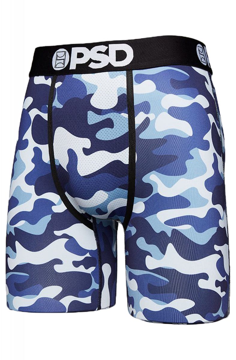 PSD UNDERWEAR Blue Camo Boxer Briefs E12011027 - Karmaloop