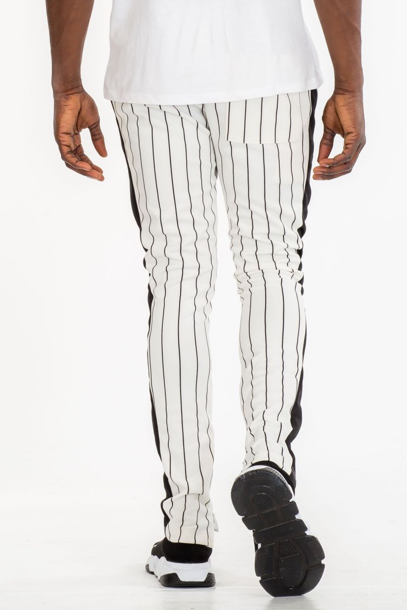 white stripe track pants