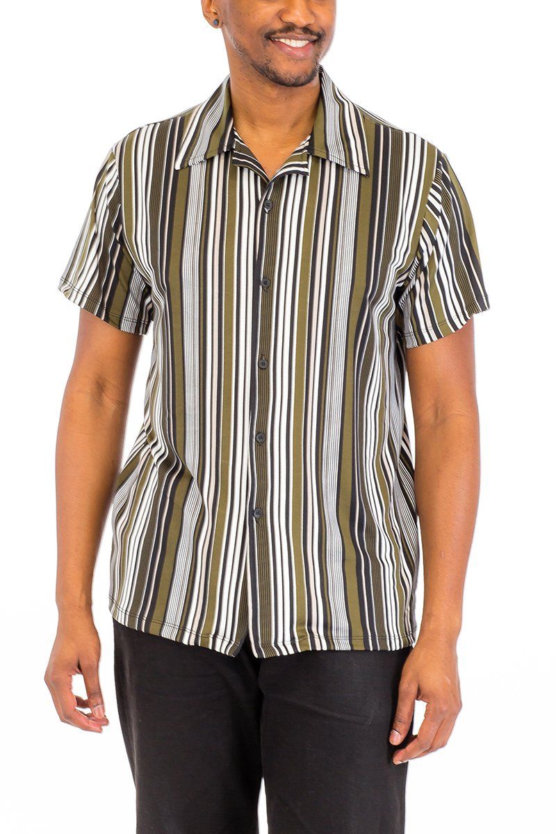 Weiv Mens String Bead Status Button Down