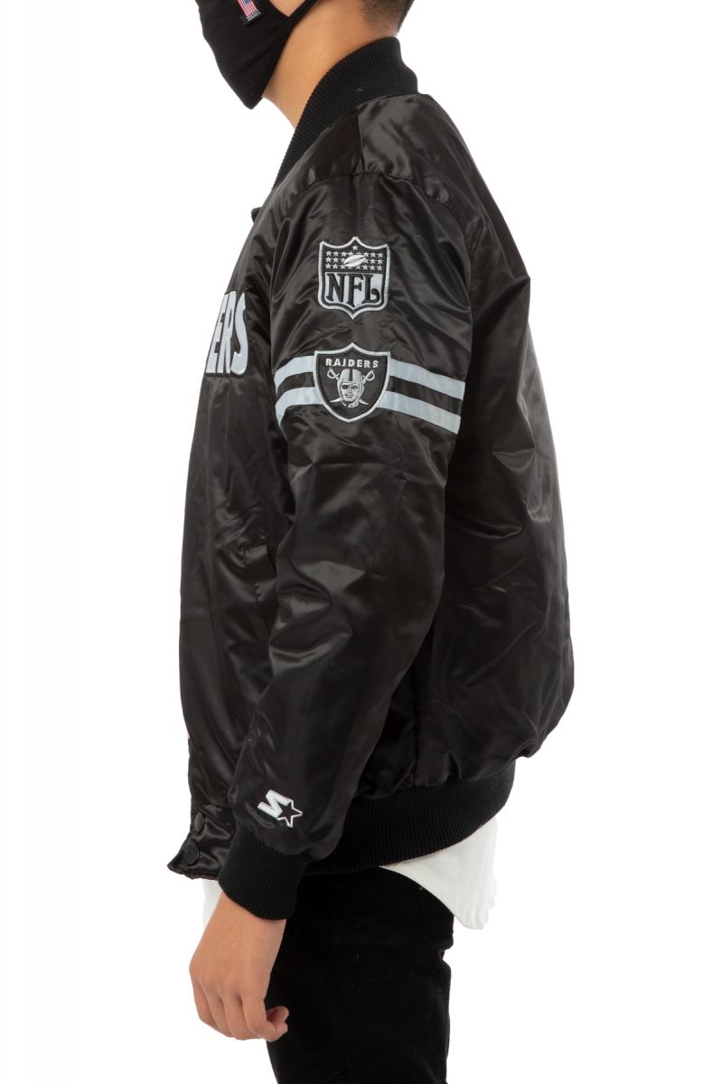 Jacket Makers Las Vegas Raiders Starter Grey and Black Jacket