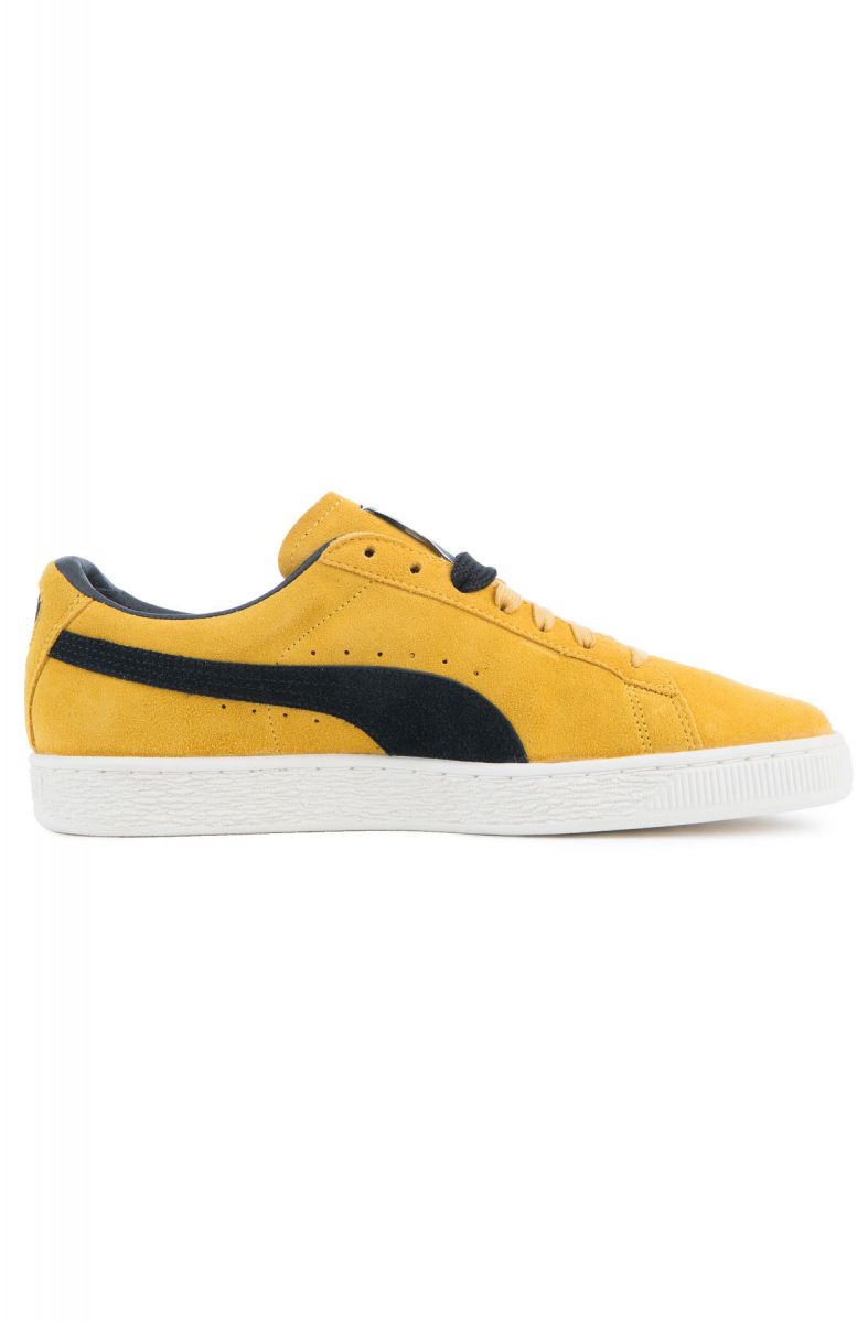 puma suede black and yellow