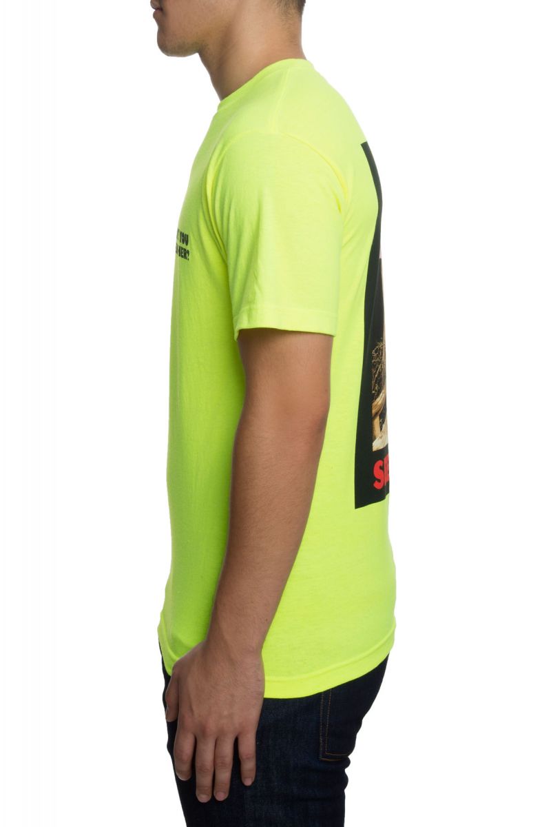 neon yellow shirt men's