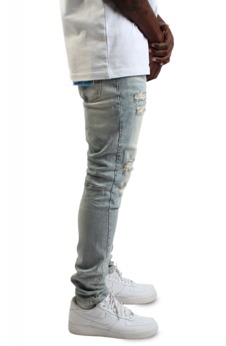 SMOKE RISE Victor Distressed Jean JP23532SK-NAT - Karmaloop