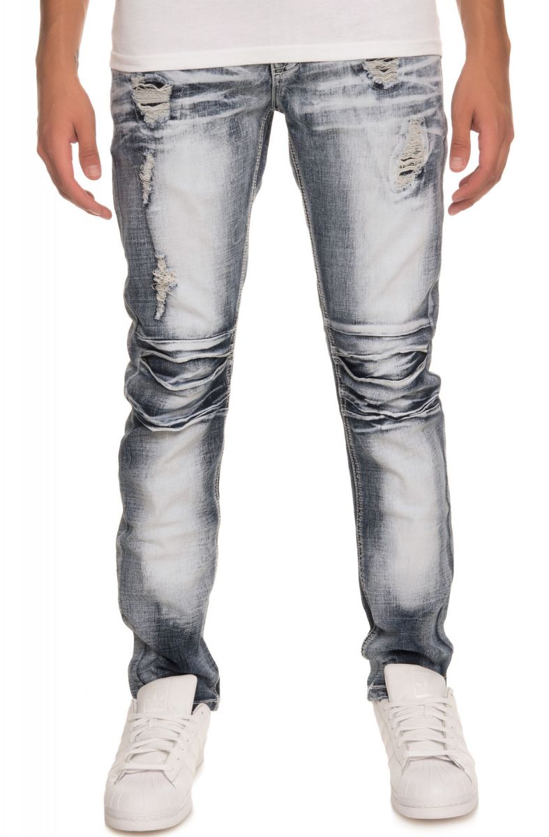 Jeans with clearance pleated knee