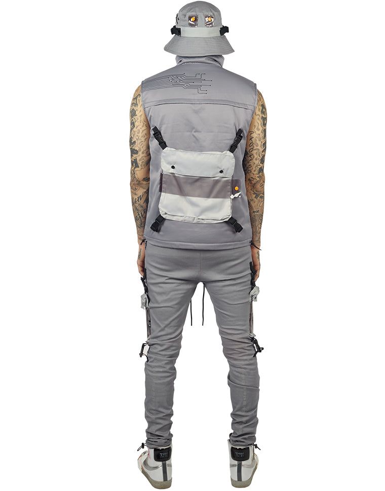THE HIDEOUT CLOTHING YK Tech Utility Puffer Vest HDTCLTHNG-A48574 ...