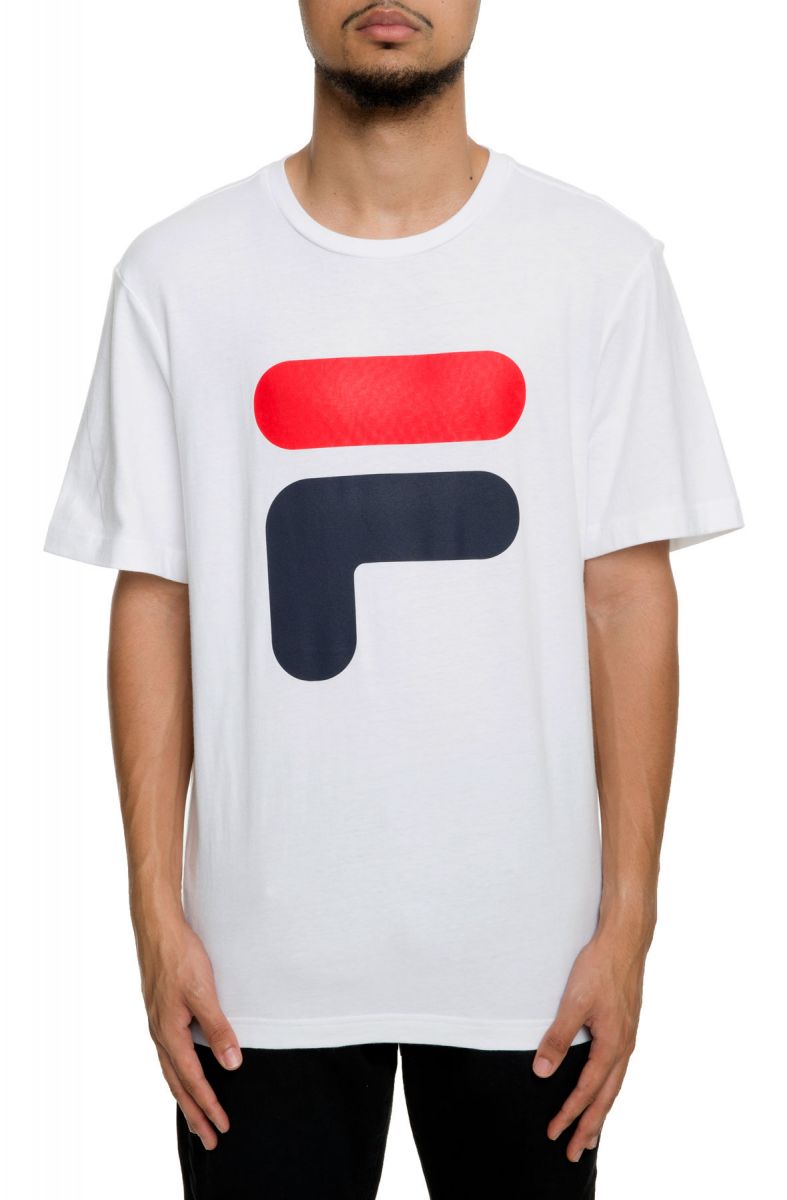 FILA The Floating F Tee in White, Navy and Chinese Red LM173217-100-WNR ...