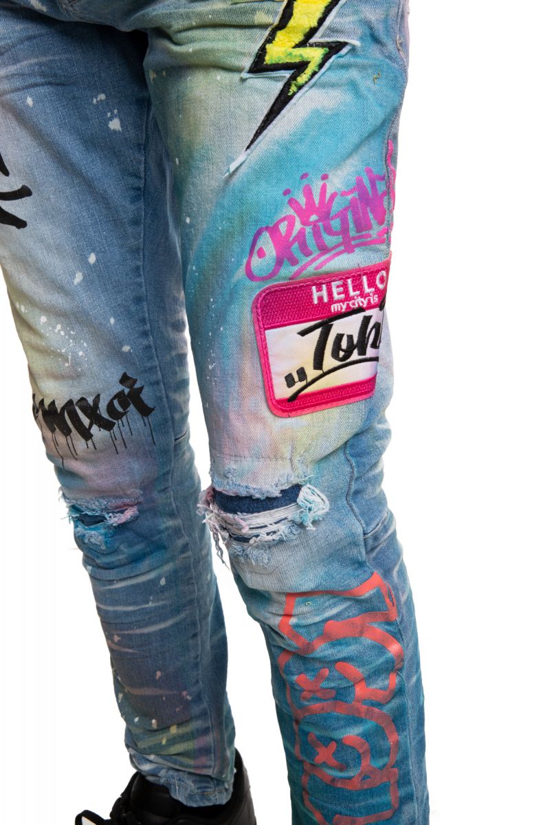 custom graphic jeans