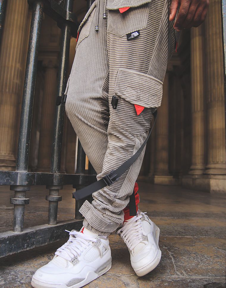 カーゴパンツ HUECLOSET Winter Corduroy Pigment Cargo Training Pants SP003 HHZ Corduroy Cargo Pants for Men Slim Fit Comfortable Cargo