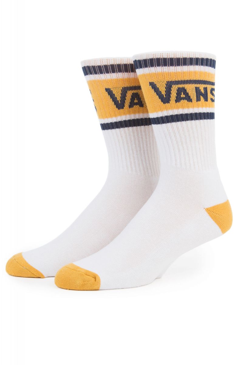 VANS Socks Girl Gang Crew (Size 7 10) in White Mineral Yellow
