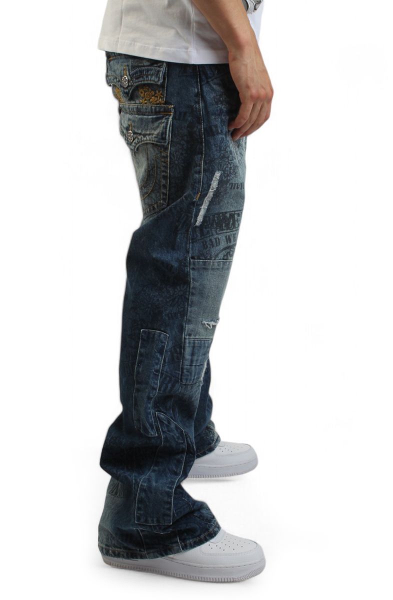 TRUE RELIGION Chief Keef BW x TR Joey Stacked Jeans 108591