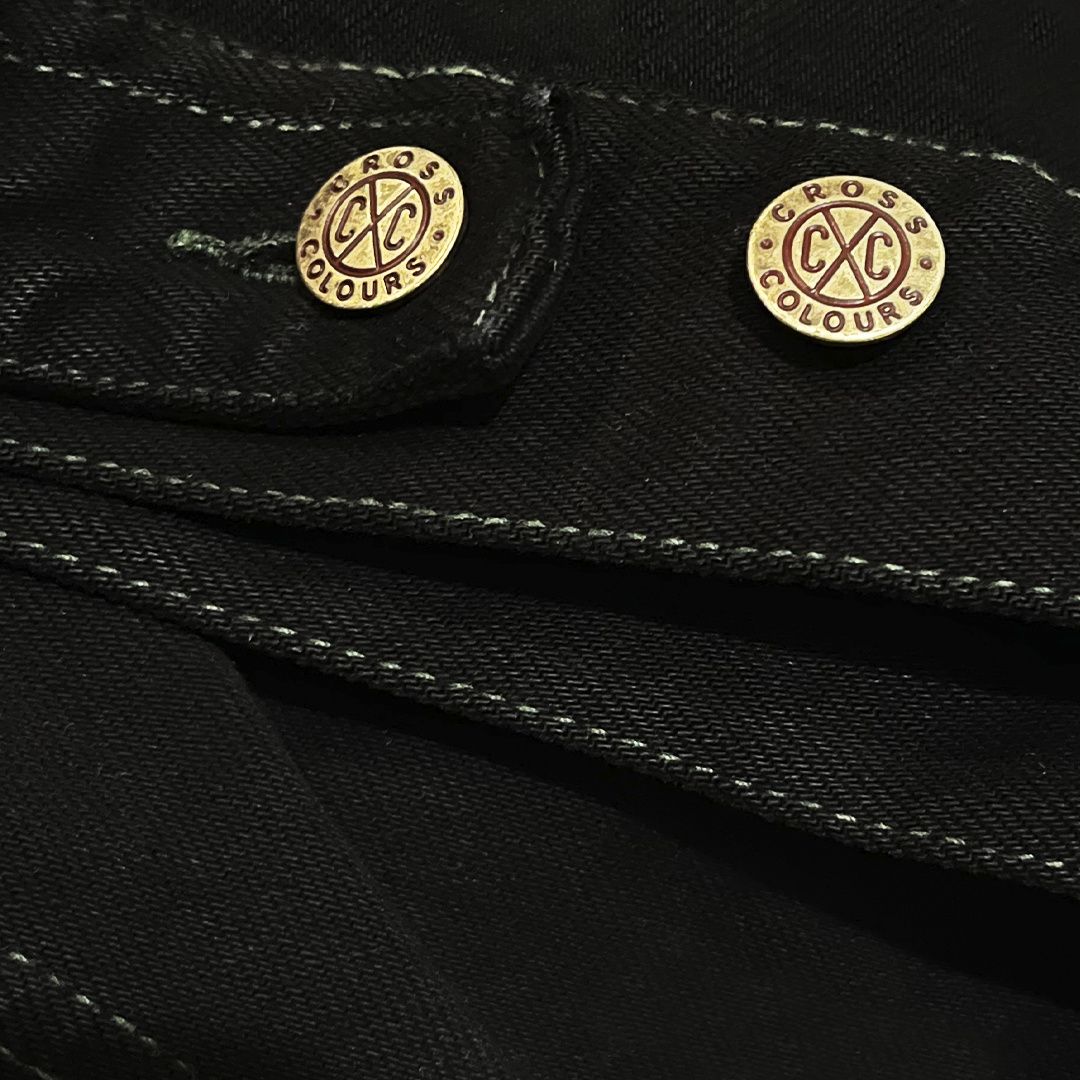 CROSS COLOURS Denim Oversize Jacket Overdyed Vintage Black C60050OVB