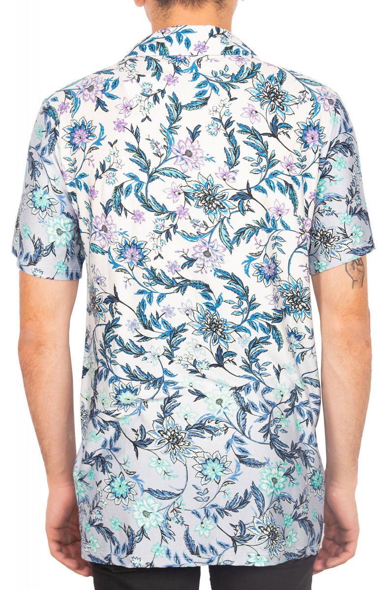 SEIZE&DESIST Flower Button Up SD4006-BLUEFLWR - Karmaloop