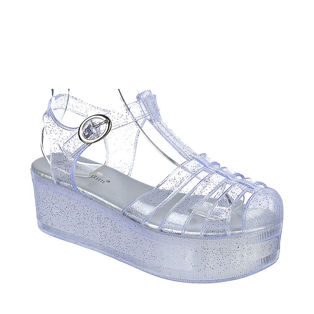 clear jelly platform sandals