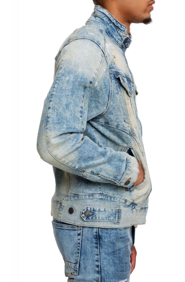 SMOKE RISE Zip Denim Jacket JJ9633 MB Karmaloop