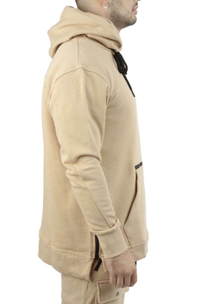 MACO/WePromised. TOUR 2022フーディ/ベージュ/ L FAIRFAX ART DEPARMENT Stash Pocket Side Zip Hoodie FFXHOODIE001