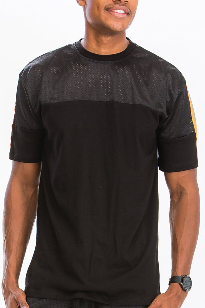 black mesh tshirt