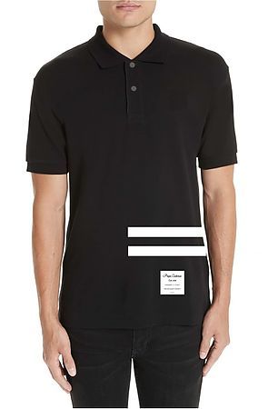 PREP COTERIE Varsity Polo Shirt PC-VARSITYPOLOBLKWHT - Karmaloop