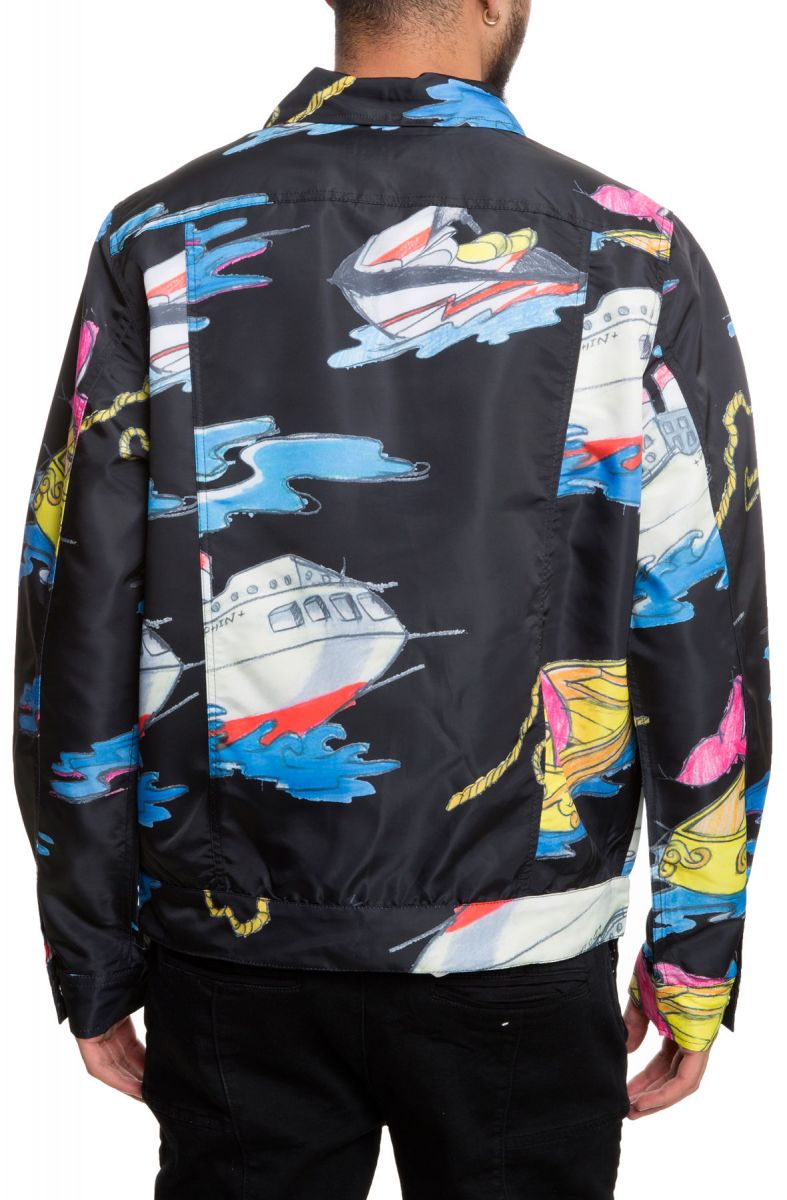 PINK DOLPHIN The Sail Away Jacket in Black OH11805SAJBL Karmaloop