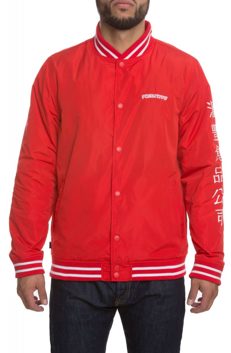 PRIMITIVE The x Sriracha Huy Fong Sherpa Varsity Jacket in Red PA417168 ...