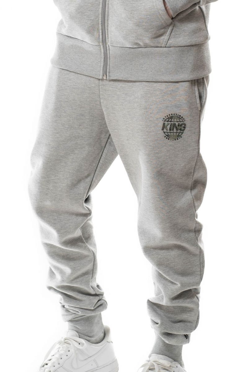 KING APPAREL Bethnal Tracksuit Bottoms - Stone Grey SS21-BTBST - Karmaloop