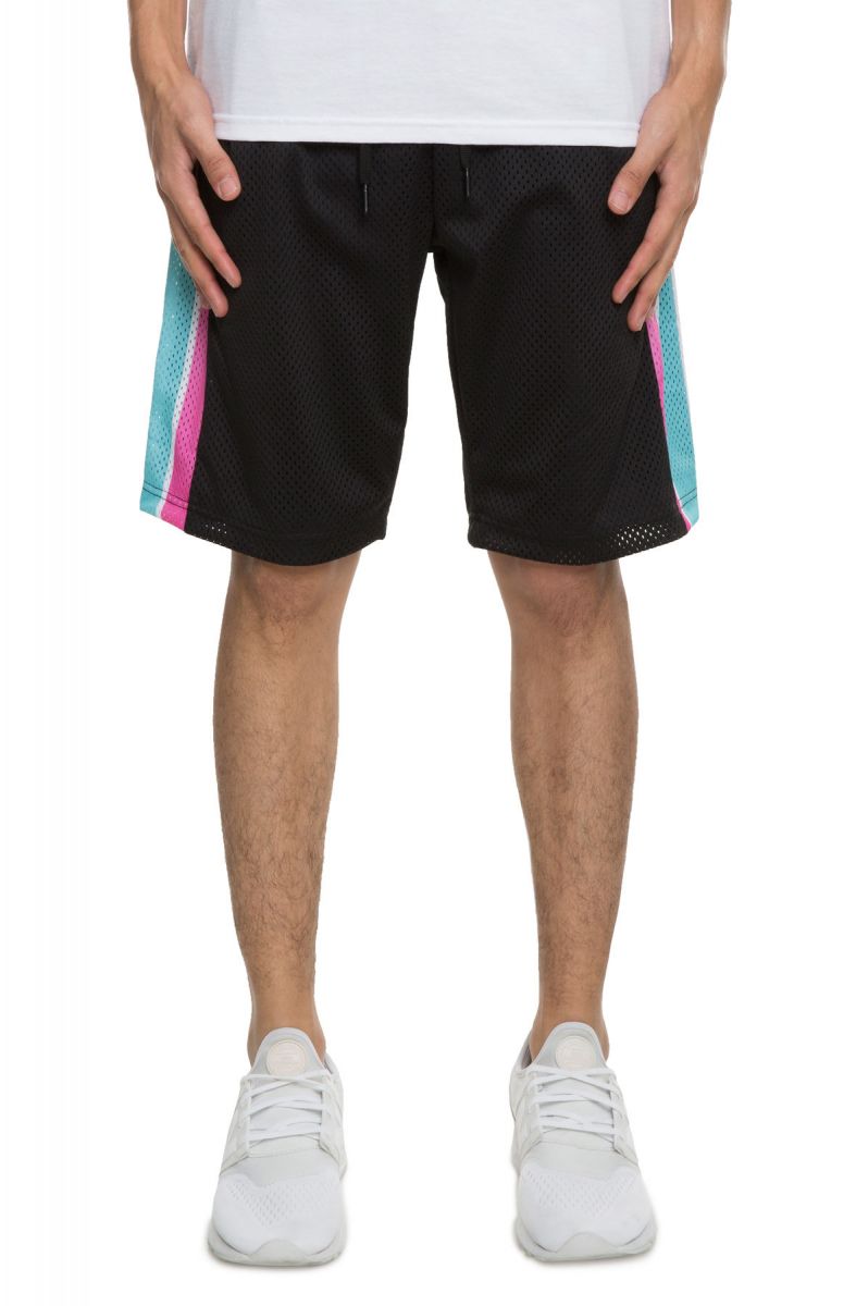 TRAPLORD The Retro Basketball Shorts in Black TL1810601BLK Karmaloop