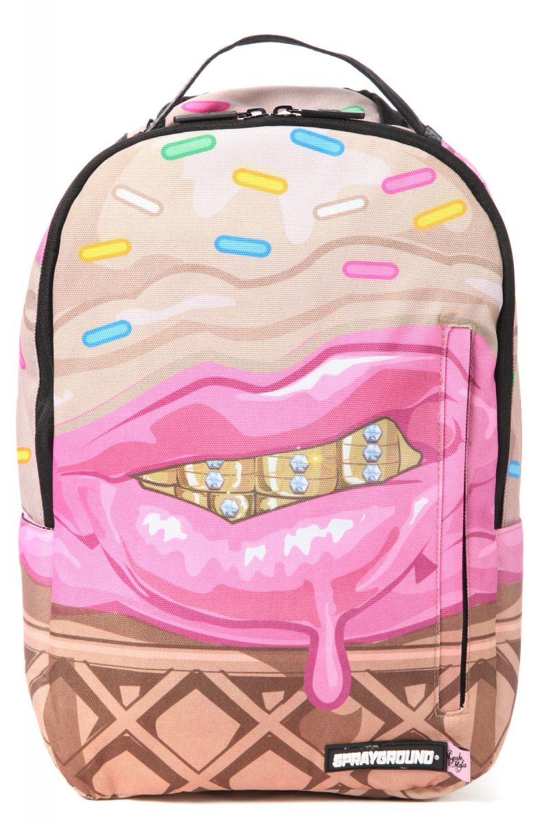 Sprayground Cupcake Mafia x Sprayground Ice Cream Grillz Backpack in Pink