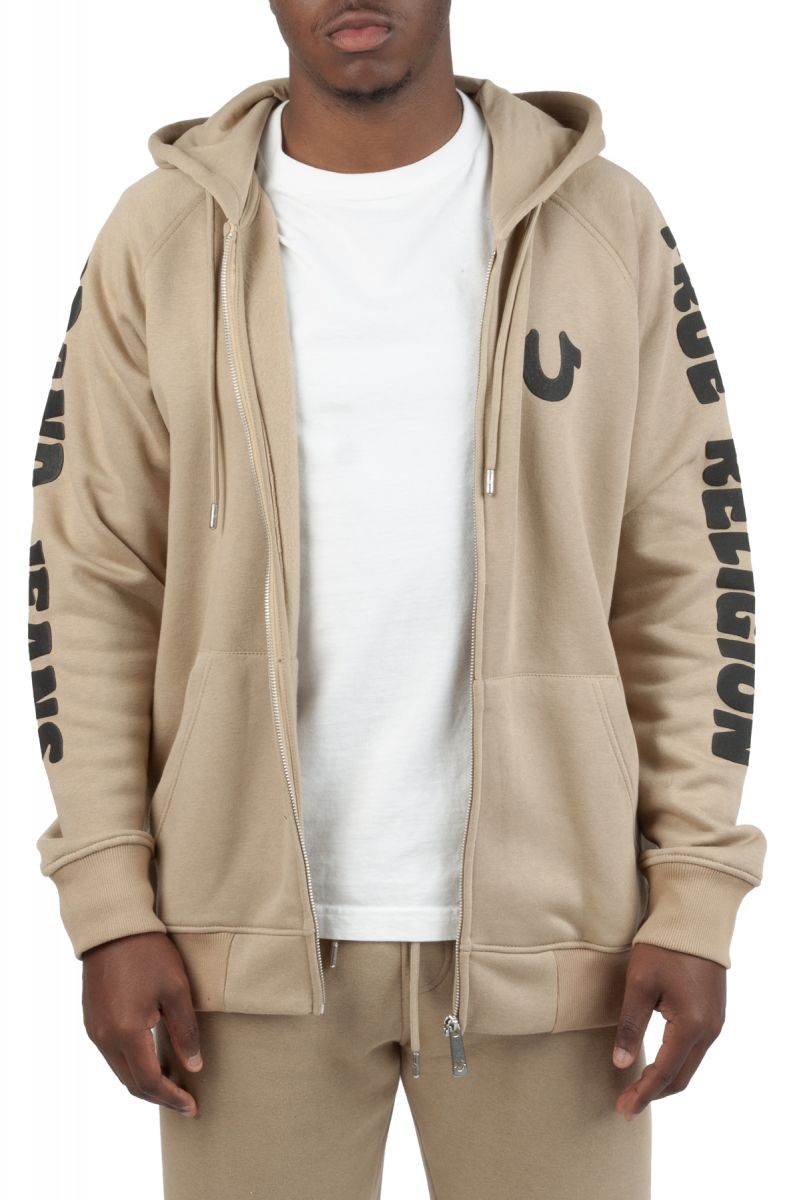 TRUE RELIGION ベージュパーカー Lサイズ 2d8039427f6973b502a193e2cacfc8