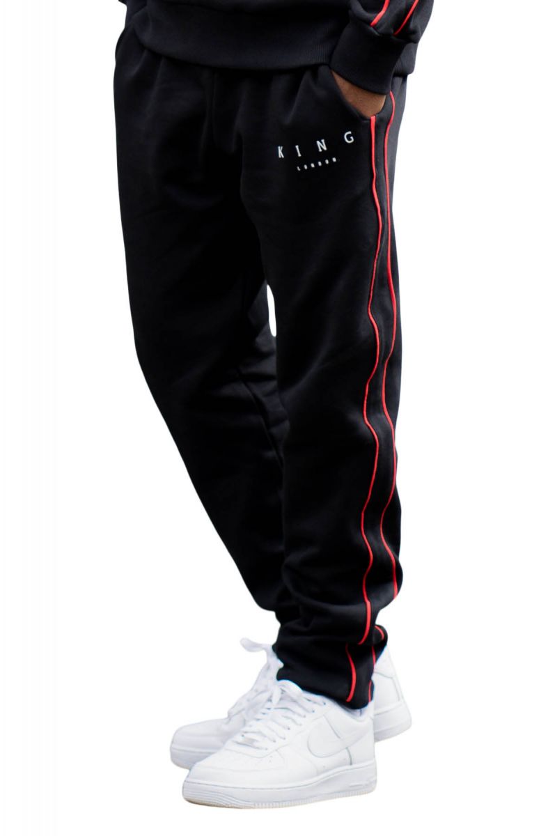 gym king tracksuit bottoms black