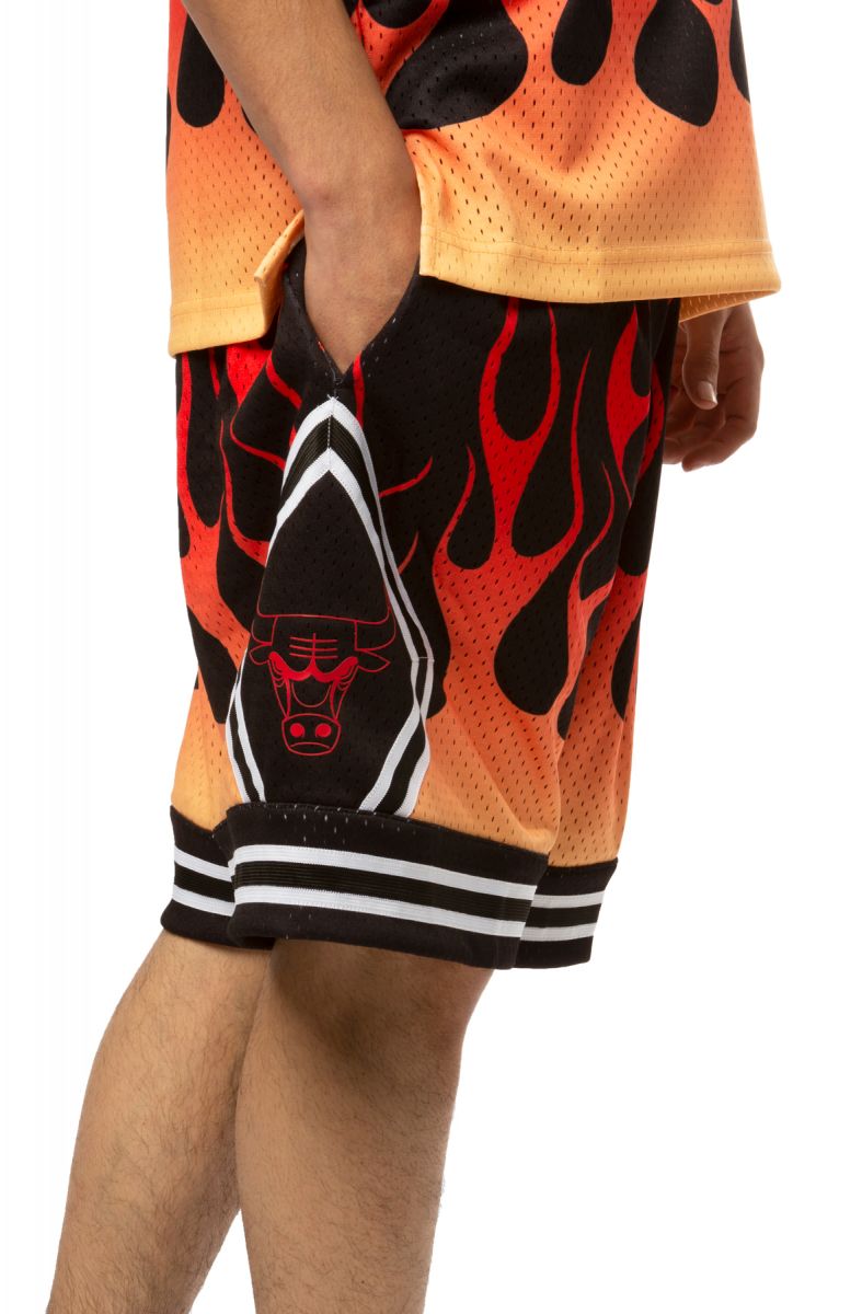 Mitchell and Ness Chicago Bulls Flames Swingman Shorts – Stephen