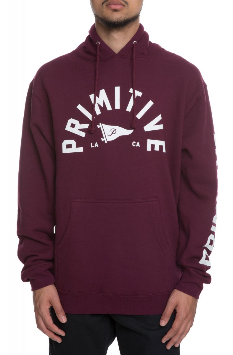 burgundy primitive hoodie