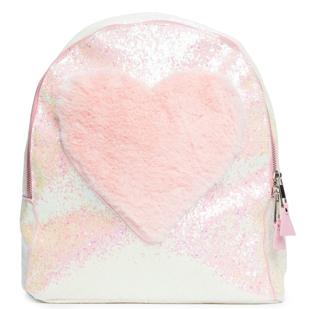 YRU Heart Fuzzy Backpack Pink FEELS - PLNDR display picture 1
