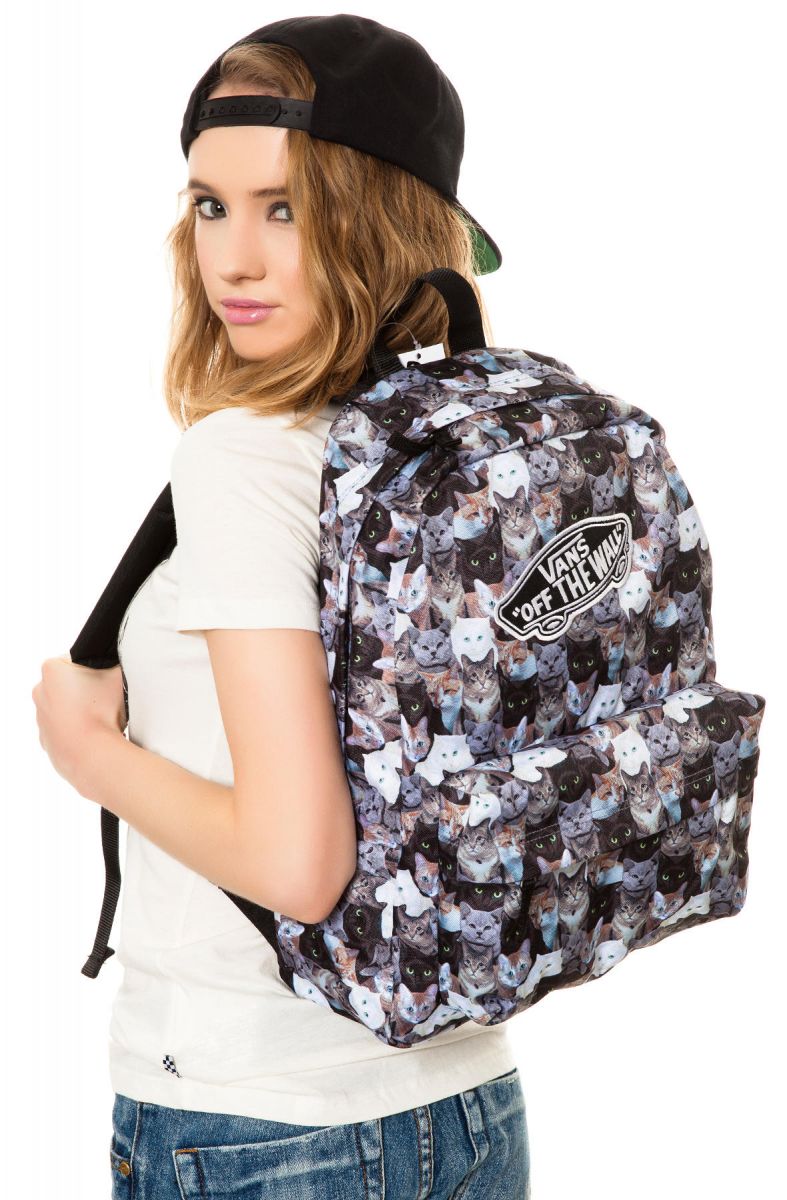 Vans Backpack The Vans x Aspca Realm Cat in Black and Brown