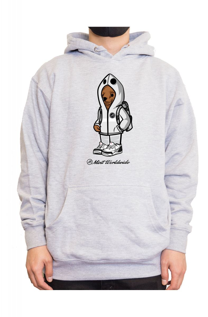 Mint Sherpa Bear Hoodie Grey MHSHRB-GR