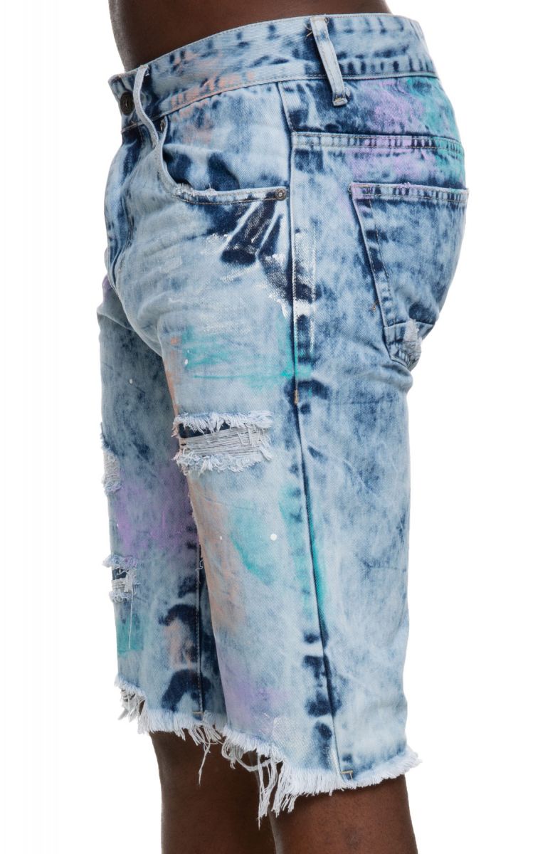 FBRK Span Paint Splatter Shorts JS9246H PB - Karmaloop