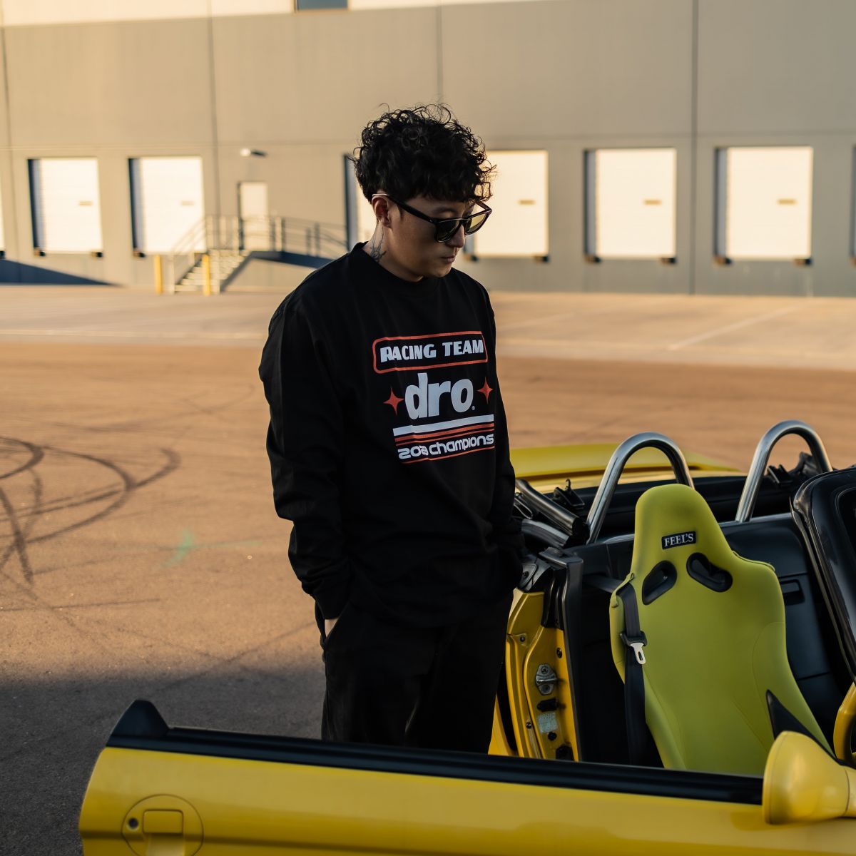 DRO Racing Team Long Sleeve Tee - Black LS-RACING-BLACK - Karmaloop